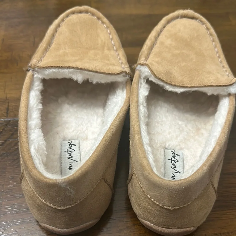 Cozy Tan Kids Slippers